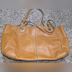 Michael Kors Vintage Tan Leather Buckle Tote